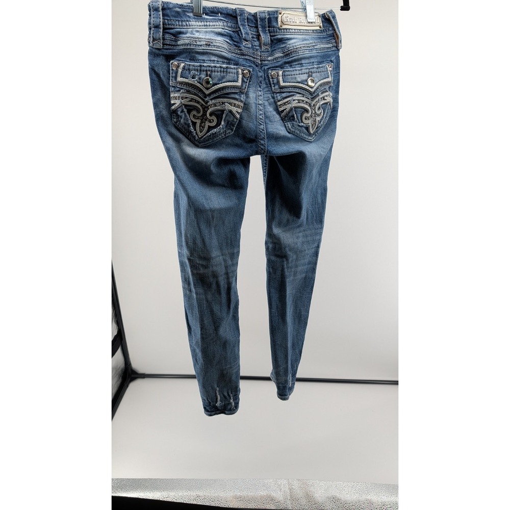 Rock Revival Jeans Women's Size 27 Pilkin Skinny Mid-rise Buckle - Picture 2 of 7